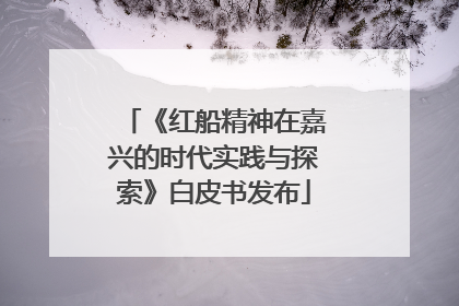 《红船精神在嘉兴的时代实践与探索》白皮书发布