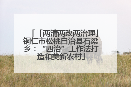 「两清两改两治理」铜仁市松桃自治县石梁乡：“四治”工作法打造和美新农村