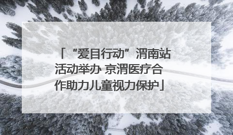 “爱目行动”渭南站活动举办 京渭医疗合作助力儿童视力保护