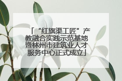 “红旗渠工匠”产教融合实践示范基地暨林州市建筑业人才服务中心正式成立