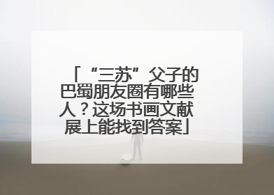 “三苏”父子的巴蜀朋友圈有哪些人？这场书画文献展上能找到答案