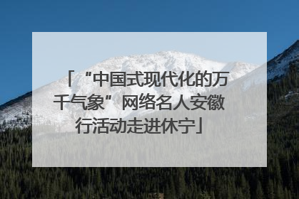 “中国式现代化的万千气象”网络名人安徽行活动走进休宁