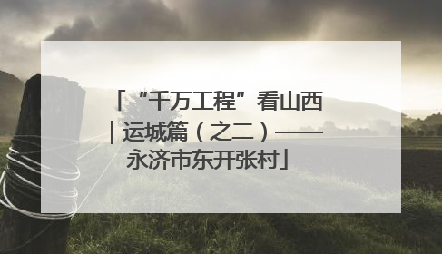 “千万工程”看山西｜运城篇（之二）——永济市东开张村