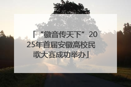 “徽音传天下”2025年首届安徽高校民歌大赛成功举办