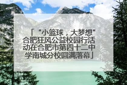 “小篮球，大梦想”合肥狂风公益校园行活动在合肥市第四十二中学南城分校圆满落幕