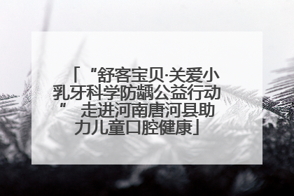 “舒客宝贝·关爱小乳牙科学防龋公益行动” 走进河南唐河县助力儿童口腔健康