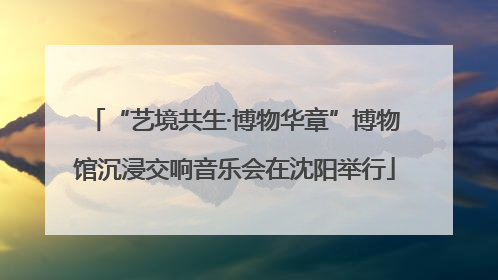 “艺境共生·博物华章”博物馆沉浸交响音乐会在沈阳举行