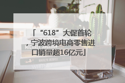 “618”大促首轮，宁波跨境电商零售进口销量超16亿元