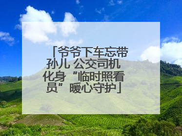 爷爷下车忘带孙儿 公交司机化身“临时照看员”暖心守护