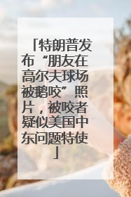 特朗普发布“朋友在高尔夫球场被鹅咬”照片，被咬者疑似美国中东问题特使