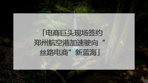 电商巨头现场签约 郑州航空港加速驶向“丝路电商”新蓝海