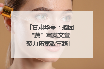 甘肃华亭：抱团“蔬”写菜文章 聚力拓宽致富路