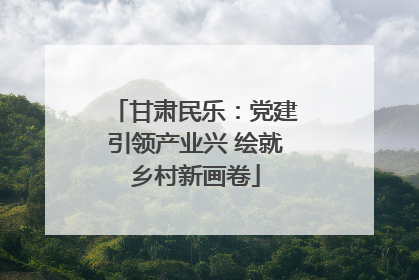 甘肃民乐：党建引领产业兴 绘就乡村新画卷
