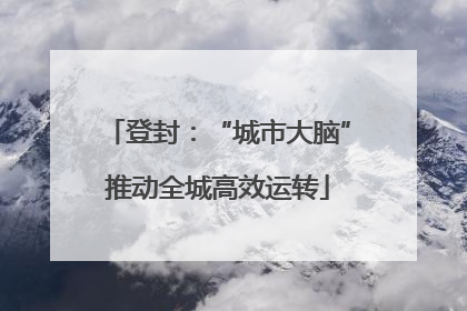 登封：“城市大脑”推动全城高效运转