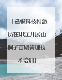 省级科技特派员在印江开展山桐子苗期管理技术培训