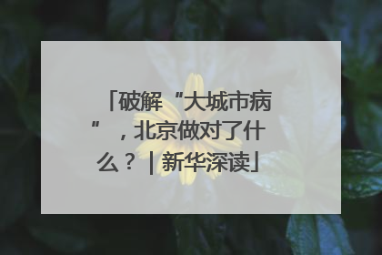 破解“大城市病”，北京做对了什么？｜新华深读