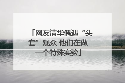 网友清华偶遇“头套”观众 他们在做一个特殊实验