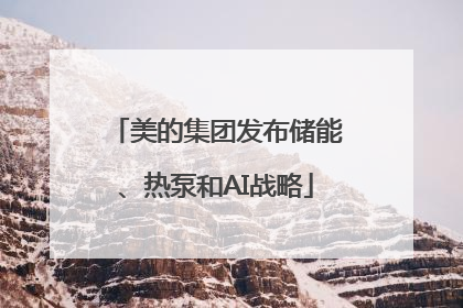 美的集团发布储能、热泵和AI战略