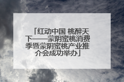 红动中国 桃醉天下——蒙阴蜜桃消费季暨蒙阴蜜桃产业推介会成功举办