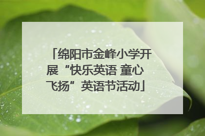 绵阳市金峰小学开展“快乐英语 童心飞扬”英语节活动