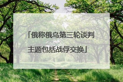 俄称俄乌第三轮谈判主题包括战俘交换