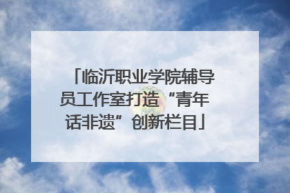 临沂职业学院辅导员工作室打造“青年话非遗”创新栏目