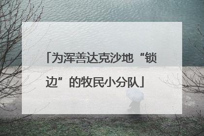 为浑善达克沙地“锁边”的牧民小分队