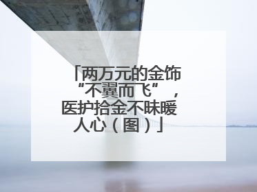 两万元的金饰“不翼而飞”，医护拾金不昧暖人心（图）