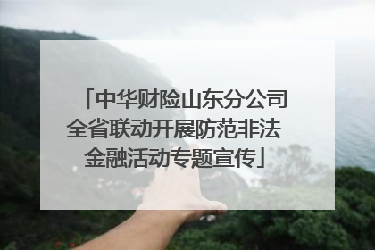 中华财险山东分公司全省联动开展防范非法金融活动专题宣传