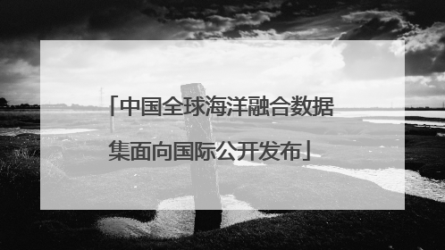 中国全球海洋融合数据集面向国际公开发布