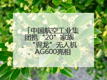 中国航空工业集团携“20”家族、“翼龙”无人机、AG600亮相巴黎航展