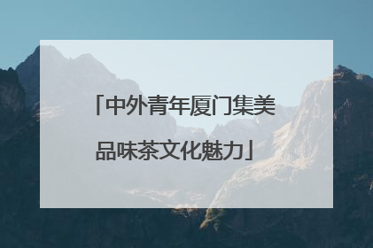 中外青年厦门集美品味茶文化魅力