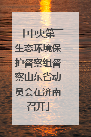中央第三生态环境保护督察组督察山东省动员会在济南召开
