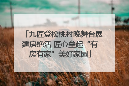 九匠登松桃村晚舞台展建房绝活 匠心垒起“有房有家”美好家园