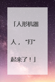人形机器人，“打”起来了！