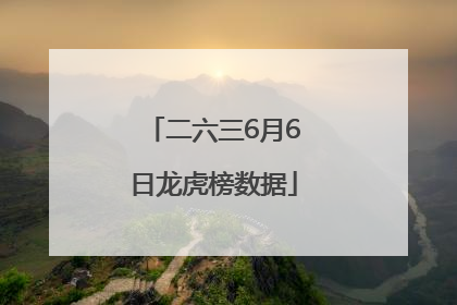 二六三6月6日龙虎榜数据
