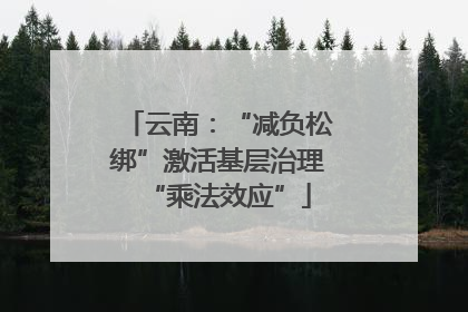 云南：“减负松绑”激活基层治理“乘法效应”