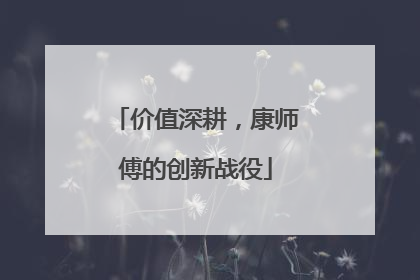 价值深耕，康师傅的创新战役