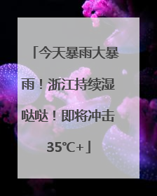 今天暴雨大暴雨！浙江持续湿哒哒！即将冲击35℃+