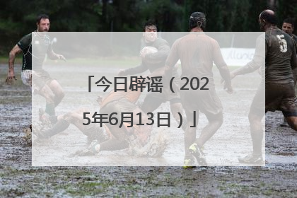 今日辟谣（2025年6月13日）