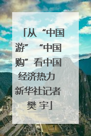 从“中国游”“中国购”看中国经济热力 新华社记者 樊 宇