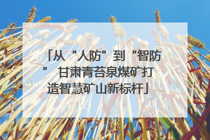从“人防”到“智防” 甘肃青苔泉煤矿打造智慧矿山新标杆