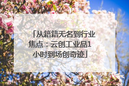 从籍籍无名到行业焦点：云创工业品1小时到场创奇迹