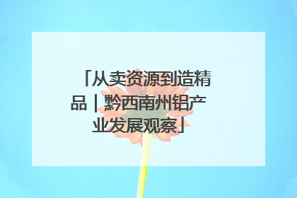 从卖资源到造精品｜黔西南州铝产业发展观察