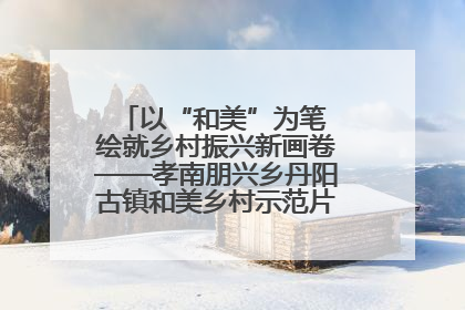 以“和美”为笔 绘就乡村振兴新画卷——孝南朋兴乡丹阳古镇和美乡村示范片区建设综述