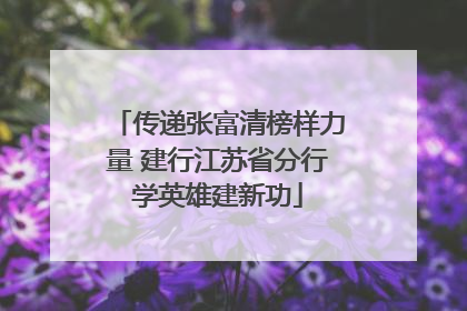 传递张富清榜样力量 建行江苏省分行学英雄建新功