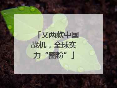 又两款中国战机，全球实力“圈粉”
