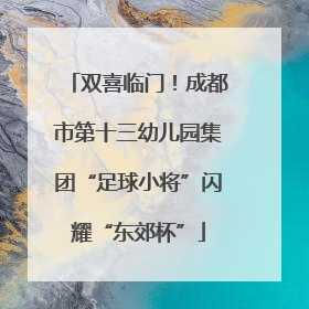 双喜临门！成都市第十三幼儿园集团“足球小将”闪耀“东郊杯”