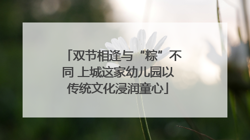 双节相逢与“粽”不同 上城这家幼儿园以传统文化浸润童心