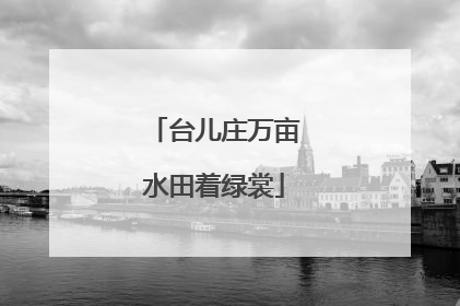 台儿庄万亩水田着绿裳